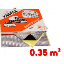 Vibro izoliacija  VIBREX MASTER 2 mm, folija 100μm (lapas 50x70cm, 0,35m²) Ukraina