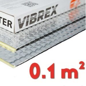 Vibro izoliacija  VIBREX MASTER 2 mm, folija 100μm (lapas 25x40cm, 0,1m²) Ukraina